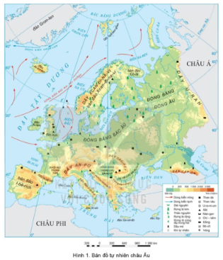 Giải Địa lí 7 Kết nối tri thức Bài 1: Vị trí đặc điểm tự nhiên Châu Âu
